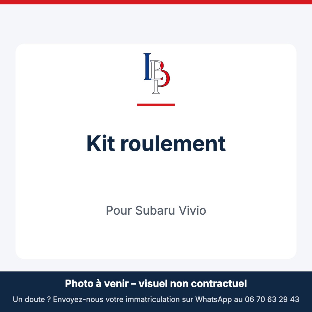 Kit roulement pour Subaru Vivio