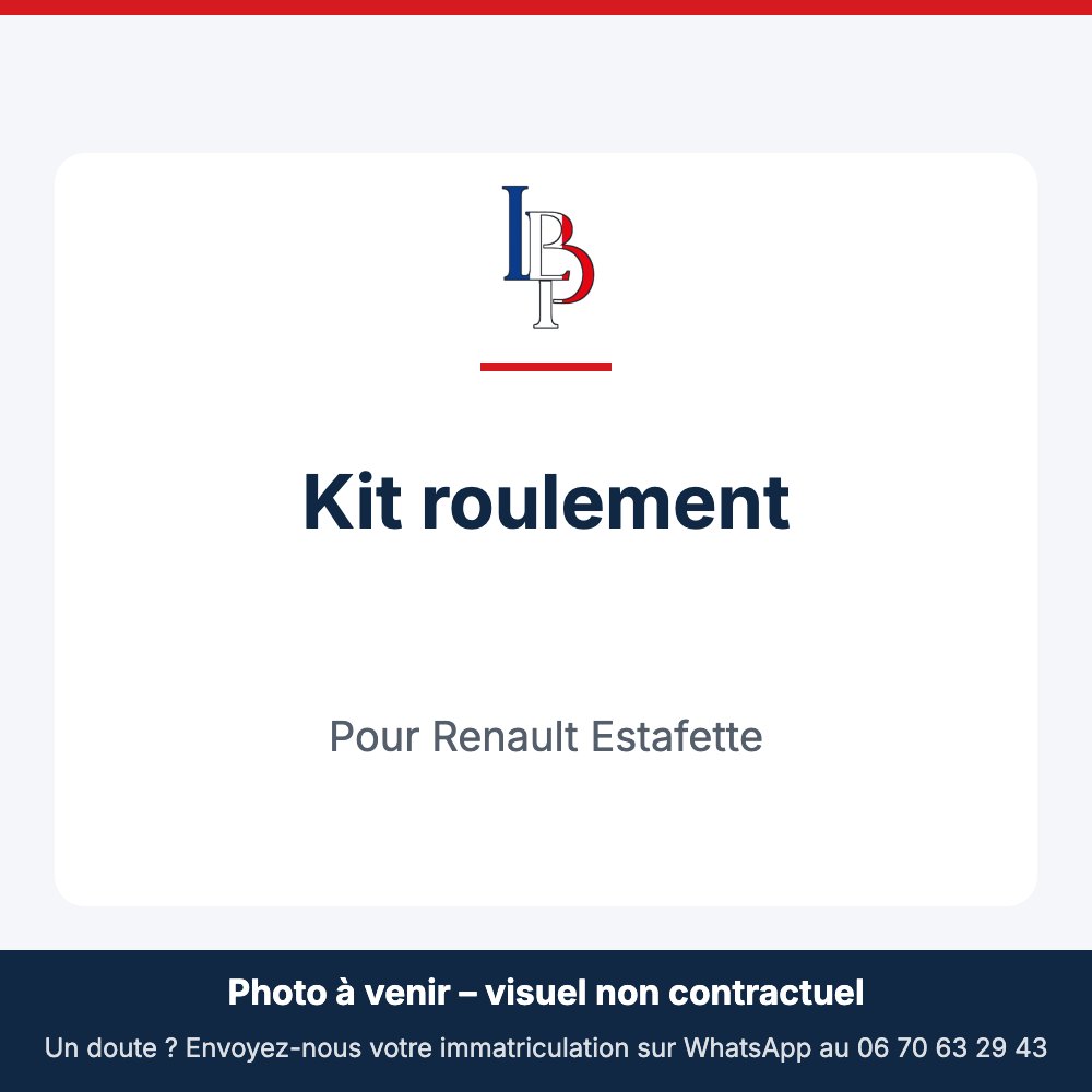 Kit roulement pour Renault Estafette
