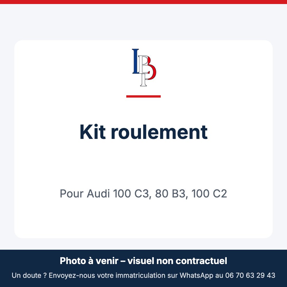 Kit roulement pour Audi 100 C3, 80 B3, 100 C2