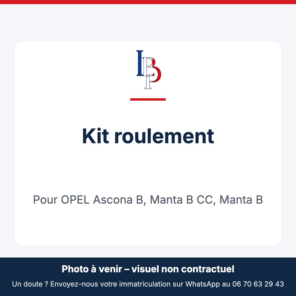 Kit roulement pour OPEL Ascona B, Manta B CC, Manta B