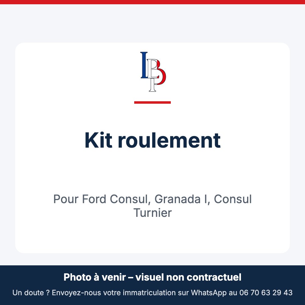 Kit roulement pour Ford Consul, Granada I, Consul Turnier