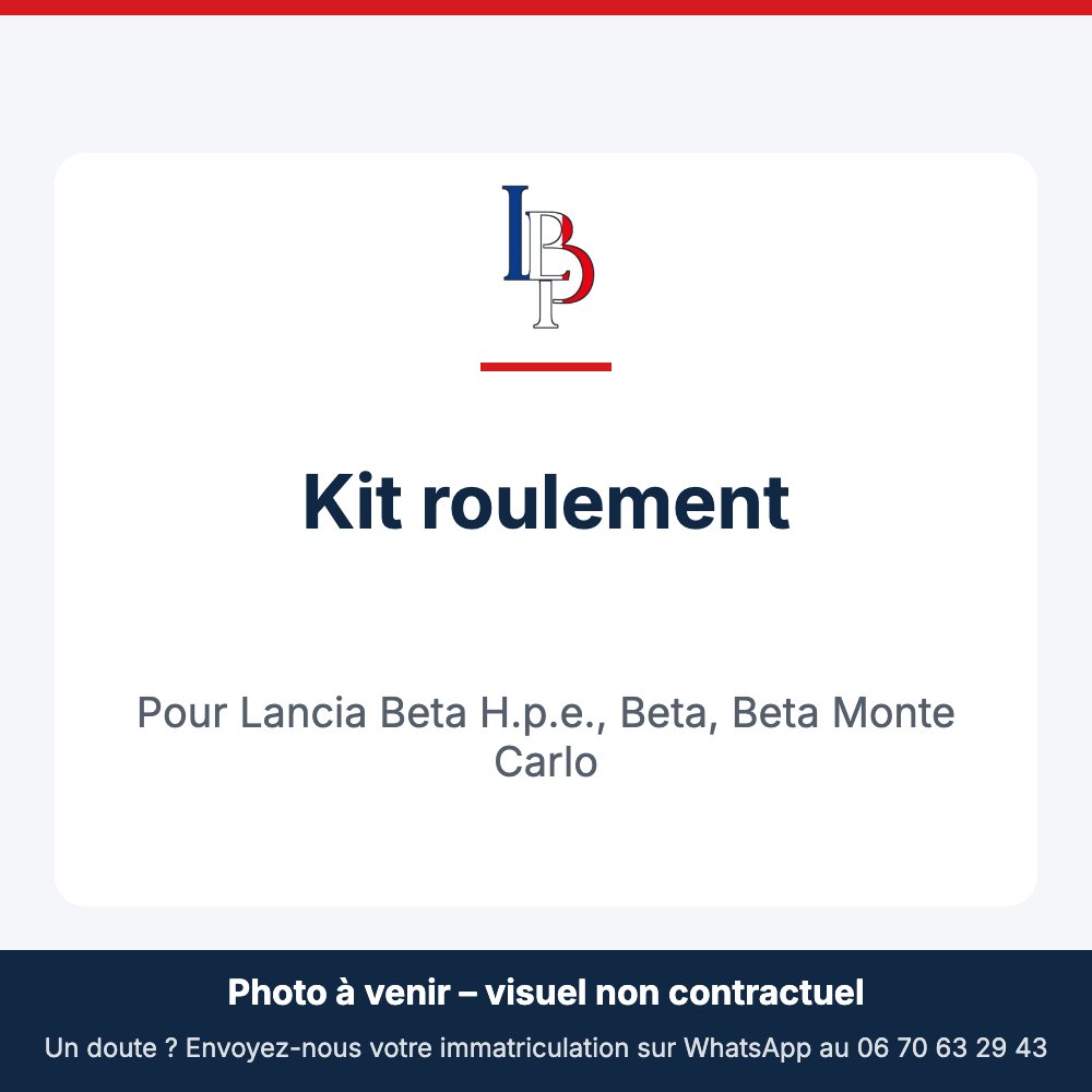 Kit roulement pour Lancia Beta H.p.e., Beta, Beta Monte Carlo
