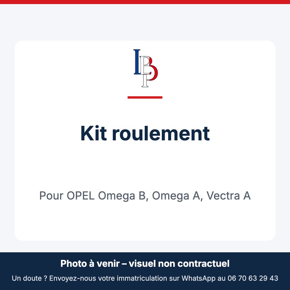 Kit roulement pour OPEL Omega B, Omega A, Vectra A