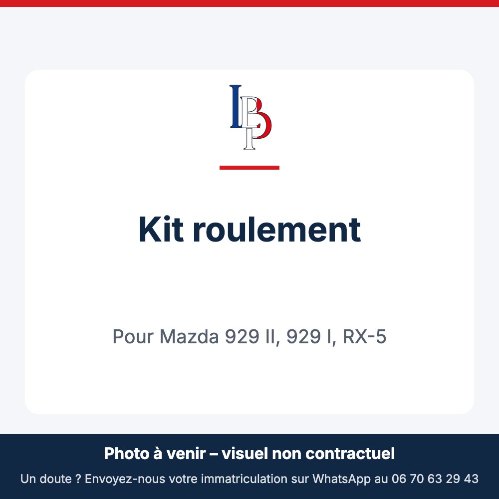 Kit roulement pour Mazda 929 II, 929 I, RX-5