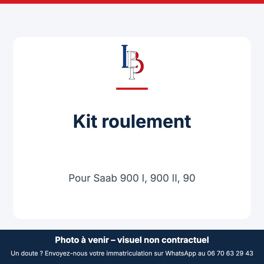 Kit roulement pour Saab 900 I, 900 II, 90