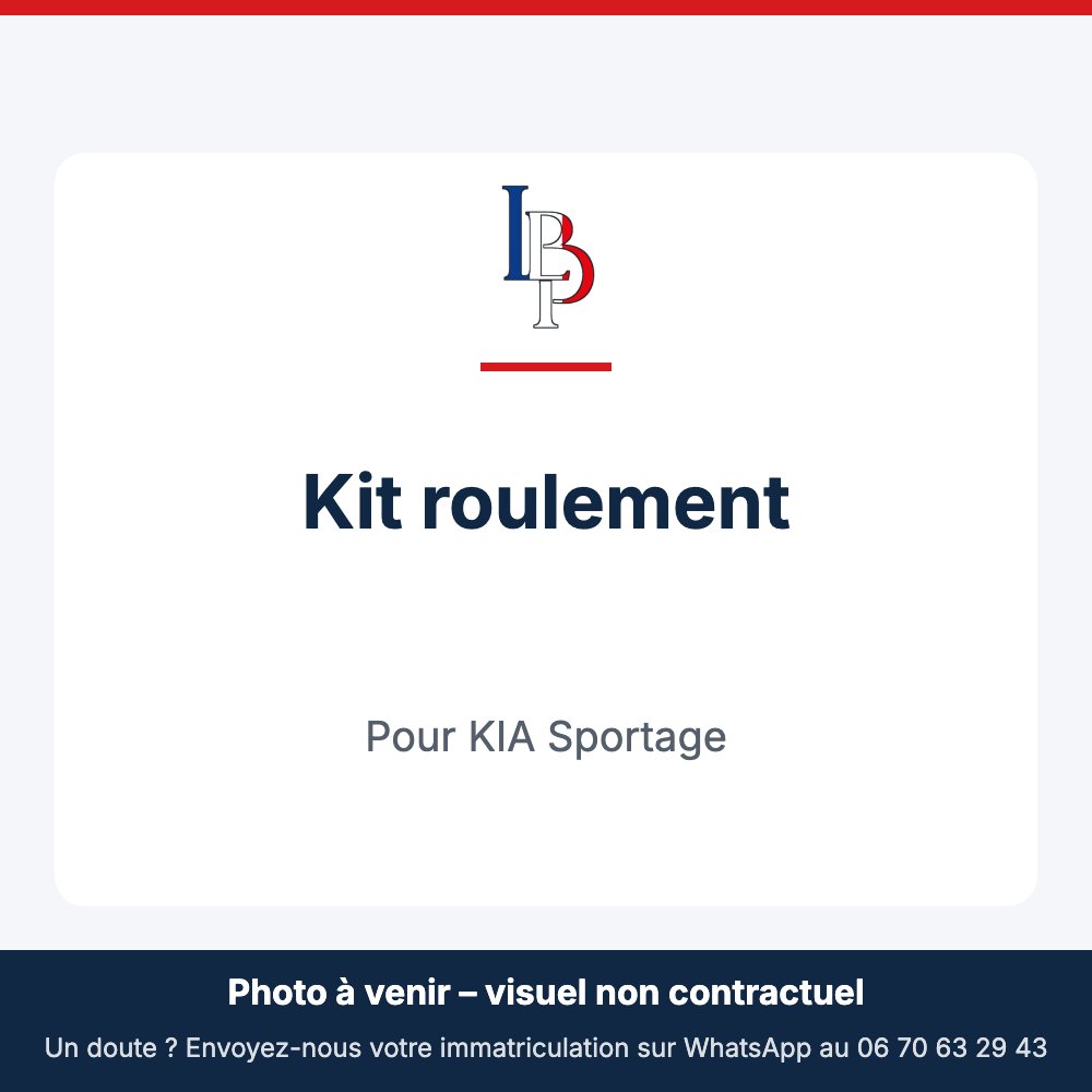 Kit roulement pour KIA Sportage