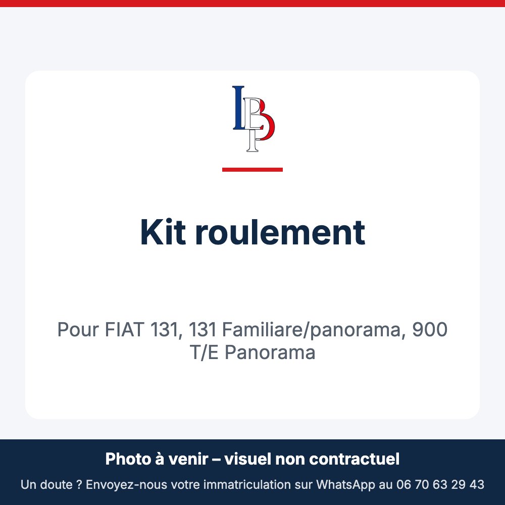 Kit roulement pour FIAT 131, 131 Familiare/panorama, 900 T/E Panorama