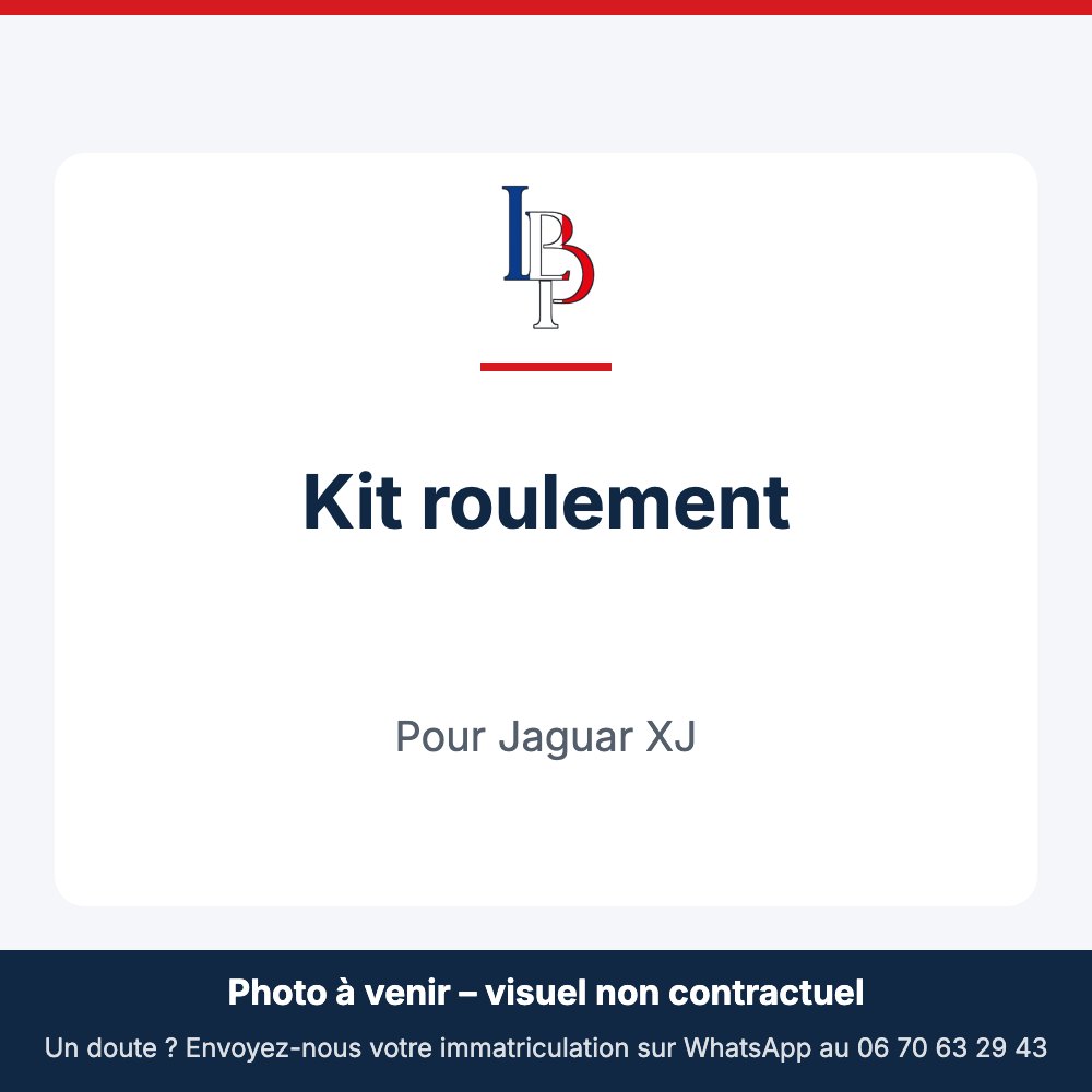 Kit roulement pour Jaguar XJ