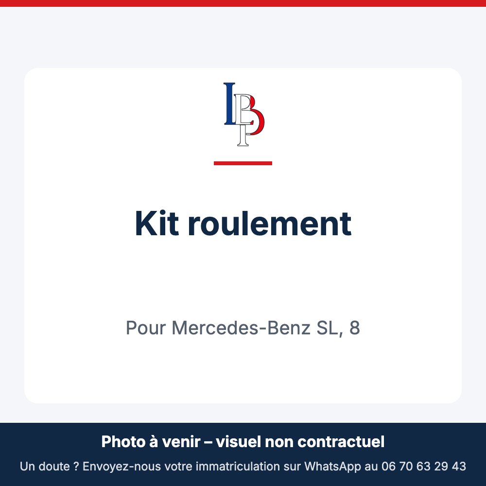 Kit roulement pour Mercedes-Benz SL, 8
