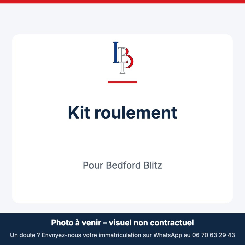 Kit roulement pour Bedford Blitz