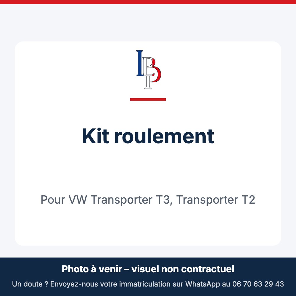 Kit roulement pour VW Transporter T3, Transporter T2