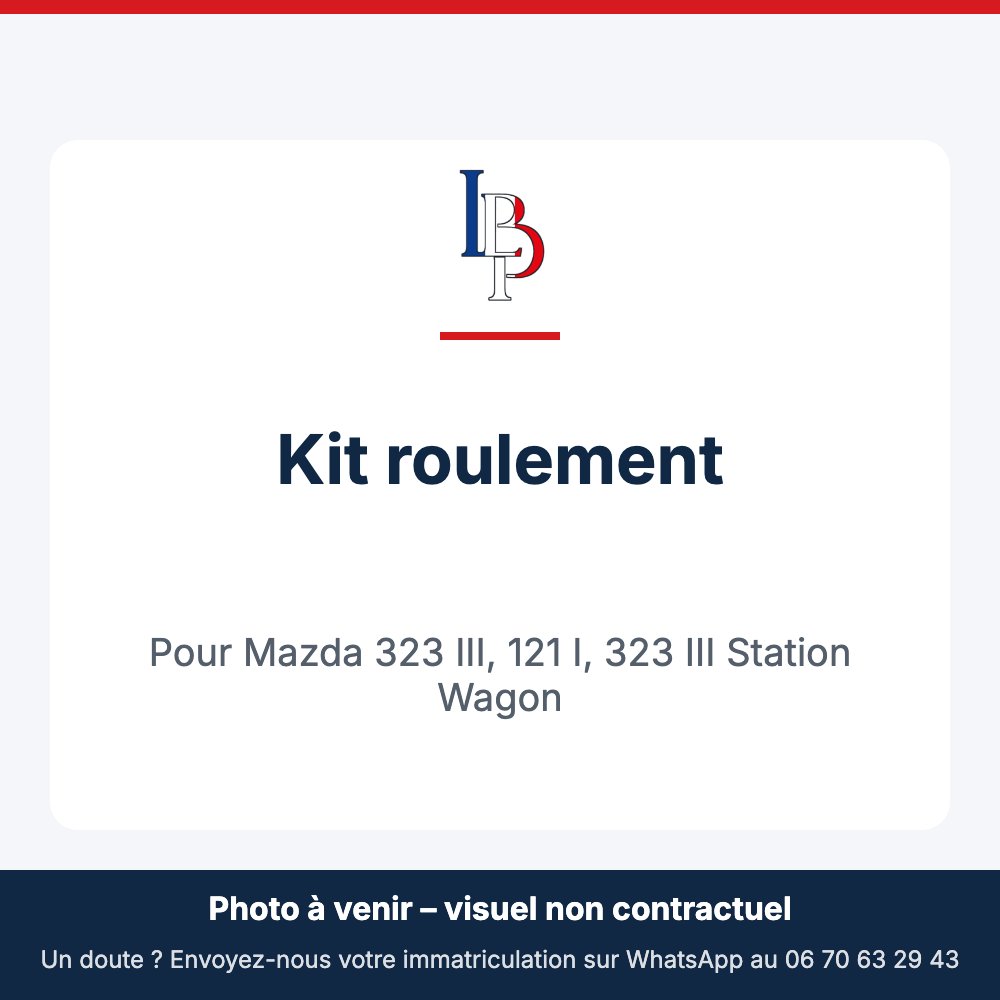 Kit roulement pour Mazda 323 III, 121 I, 323 III Station Wagon