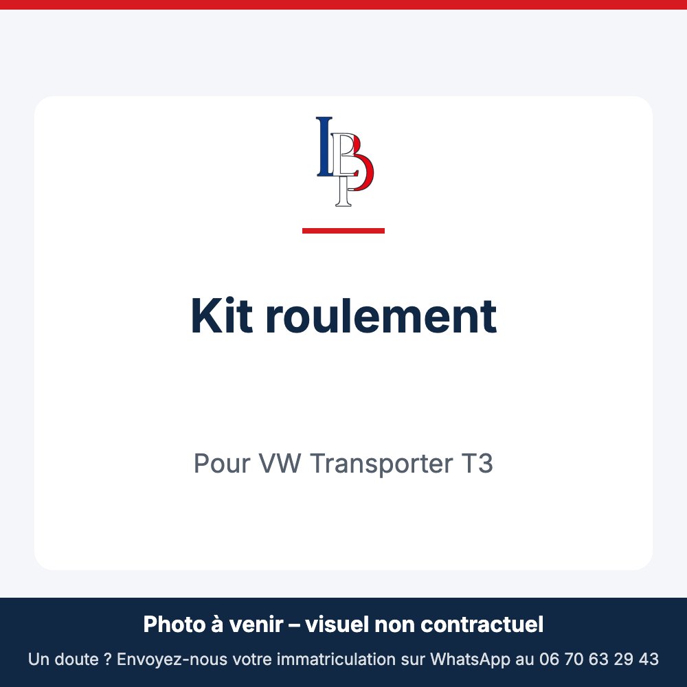 Kit roulement pour VW Transporter T3
