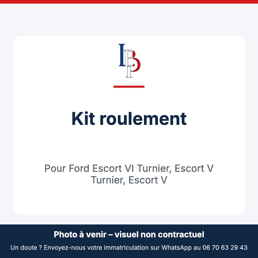 Kit roulement pour Ford Escort VI Turnier, Escort V Turnier, Escort V