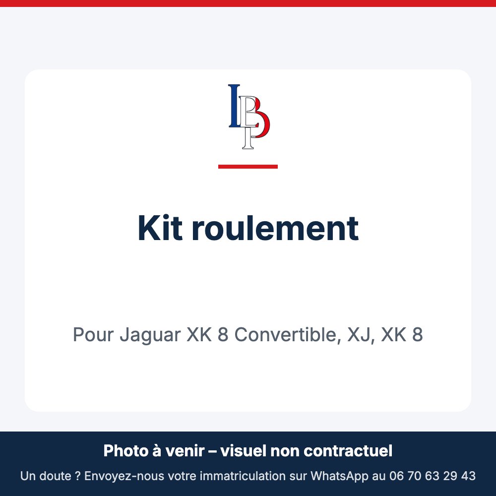 Kit roulement pour Jaguar XK 8 Convertible, XJ, XK 8