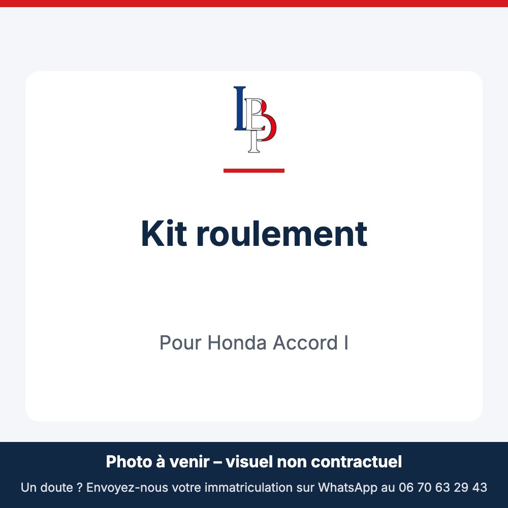 Kit roulement pour Honda Accord I