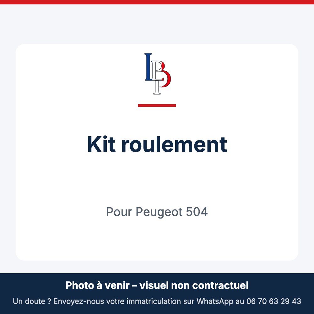 Kit roulement pour Peugeot 504
