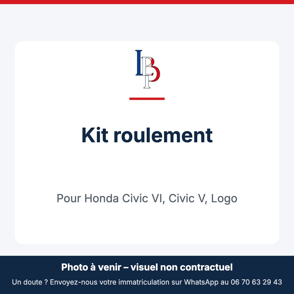 Kit roulement pour Honda Civic VI, Civic V, Logo