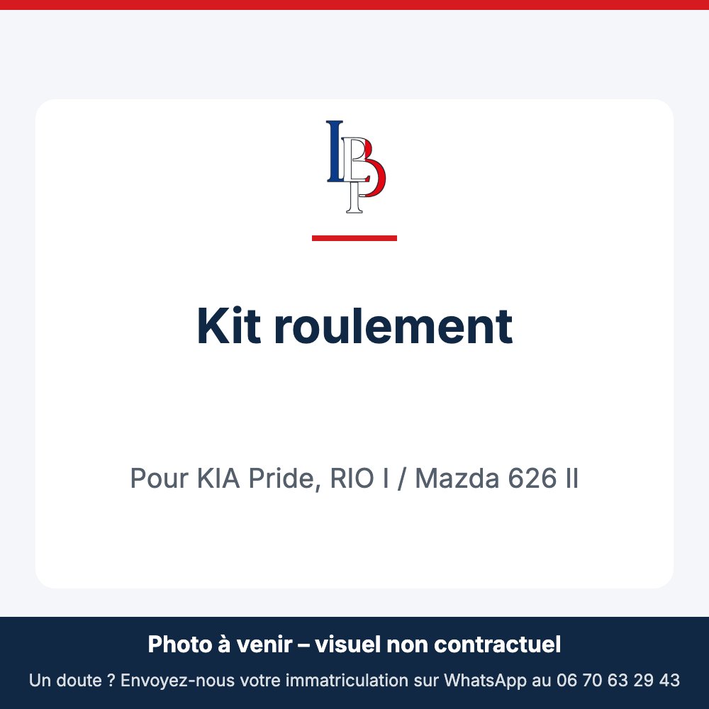 Kit roulement pour KIA Pride, RIO I / Mazda 626 II