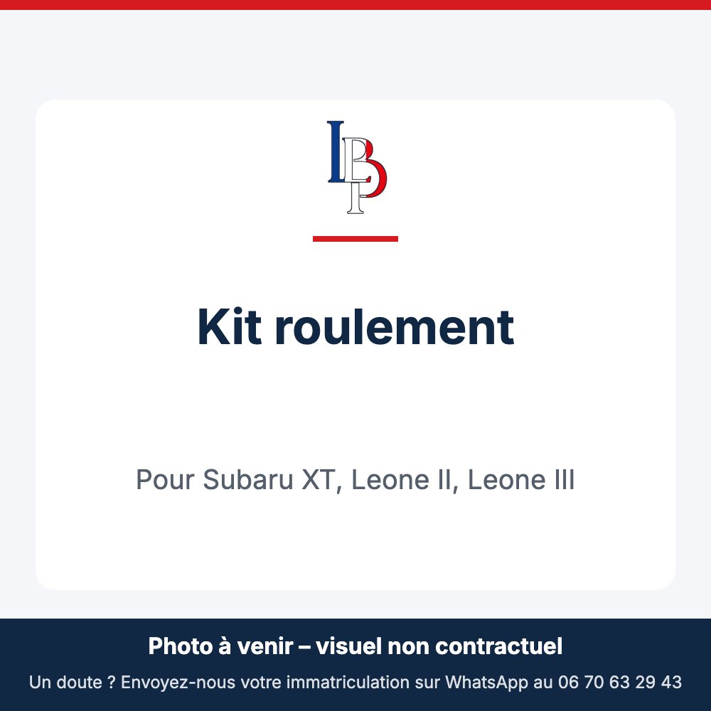 Kit roulement pour Subaru XT, Leone II, Leone III