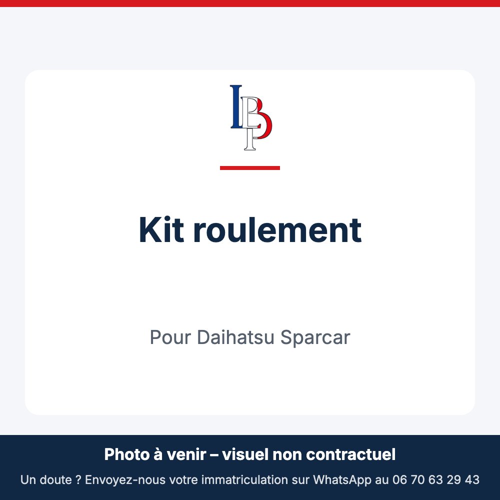 Kit roulement pour Daihatsu Sparcar
