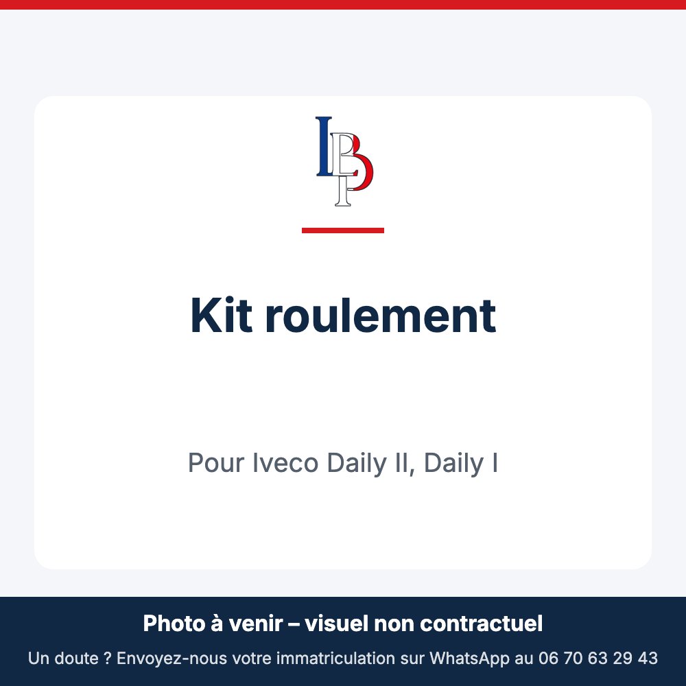 Kit roulement pour Iveco Daily II, Daily I
