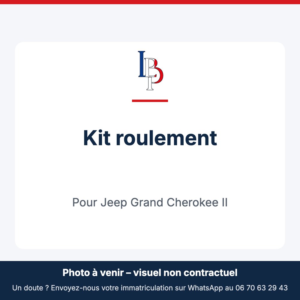 Kit roulement pour Jeep Grand Cherokee II