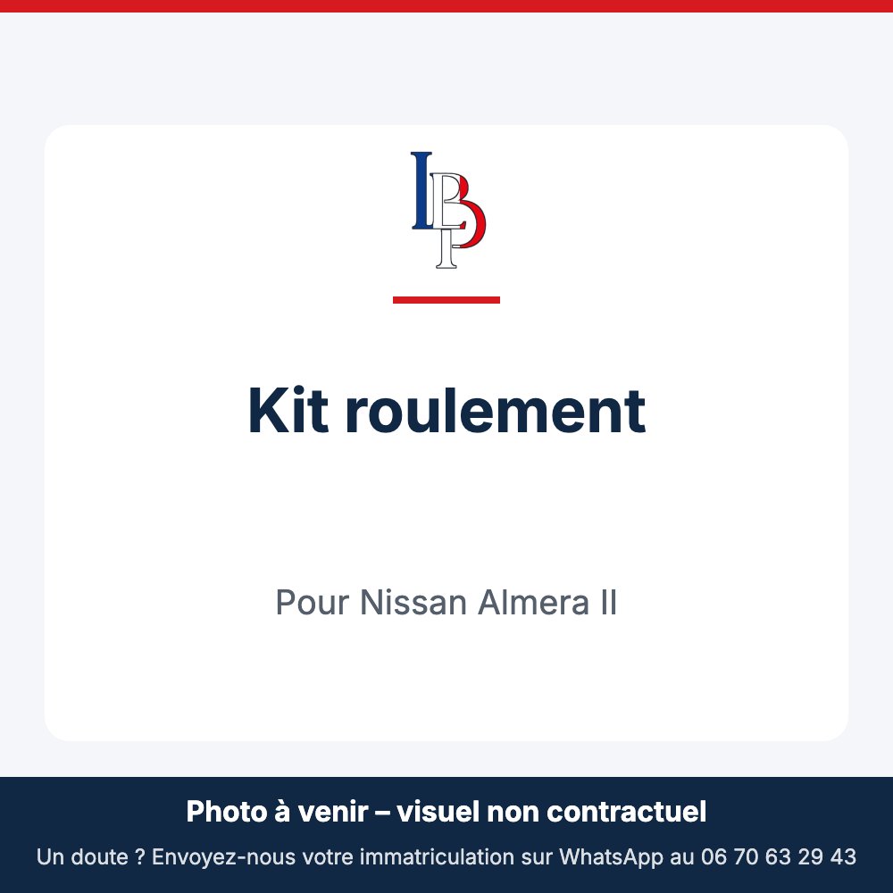 Kit roulement pour Nissan Almera II