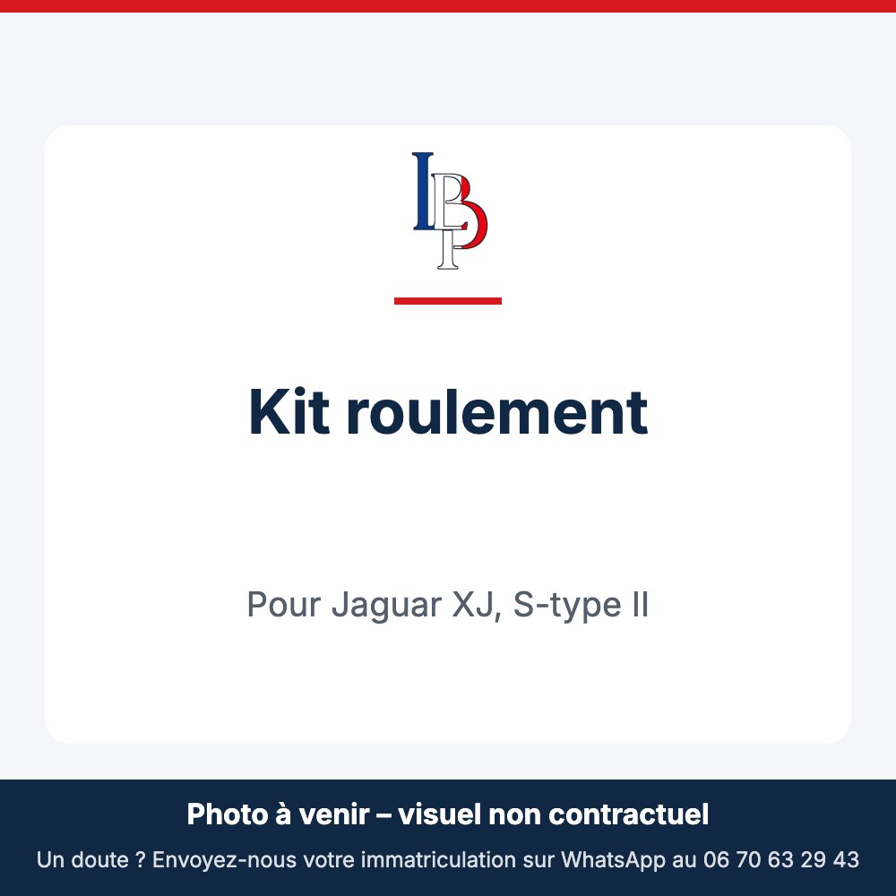 Kit roulement pour Jaguar XJ, S-type II