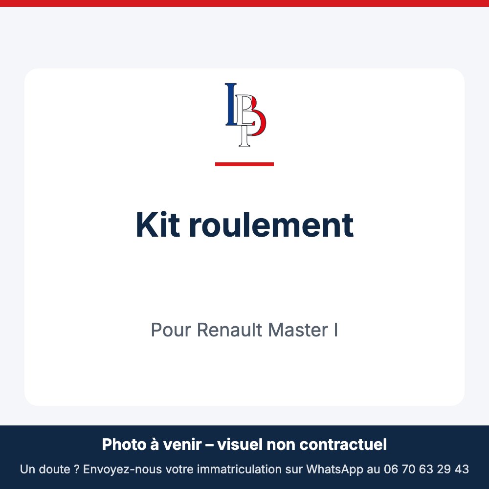 Kit roulement pour Renault Master I