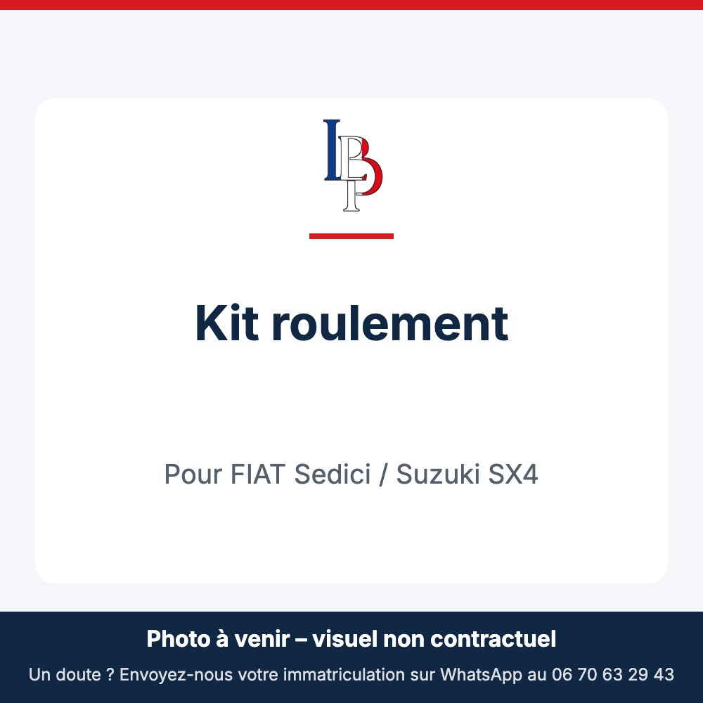 Kit roulement pour FIAT Sedici / Suzuki SX4