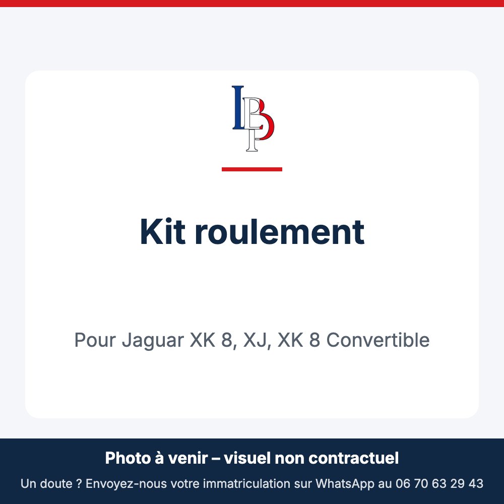 Kit roulement pour Jaguar XK 8, XJ, XK 8 Convertible