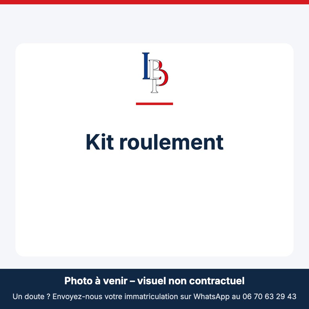 Kit roulement