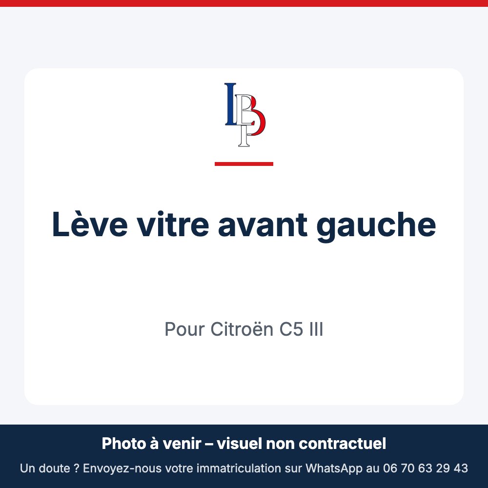 Lève vitre avant gauche pour Citroën C5 III