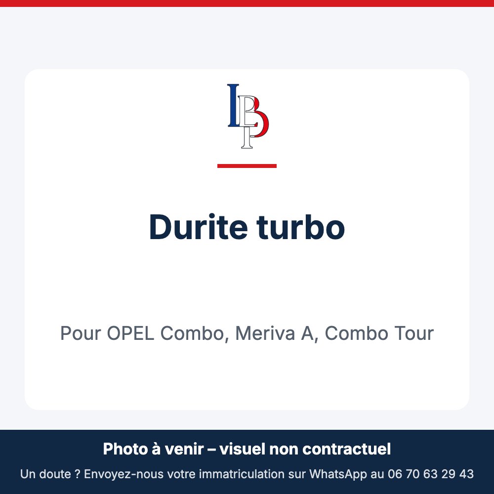 Durite turbo pour OPEL Combo, Meriva A, Combo Tour