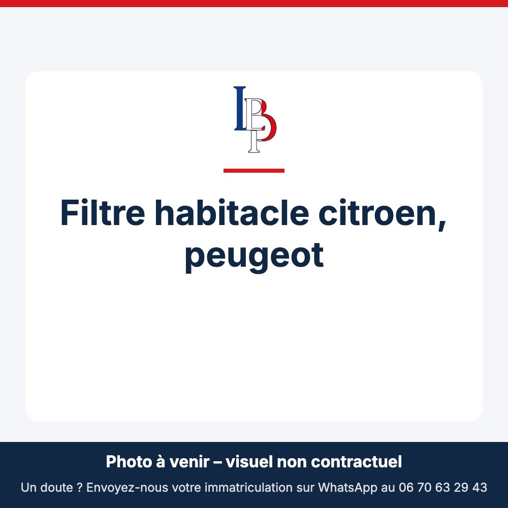 Filtre habitacle citroen, peugeot