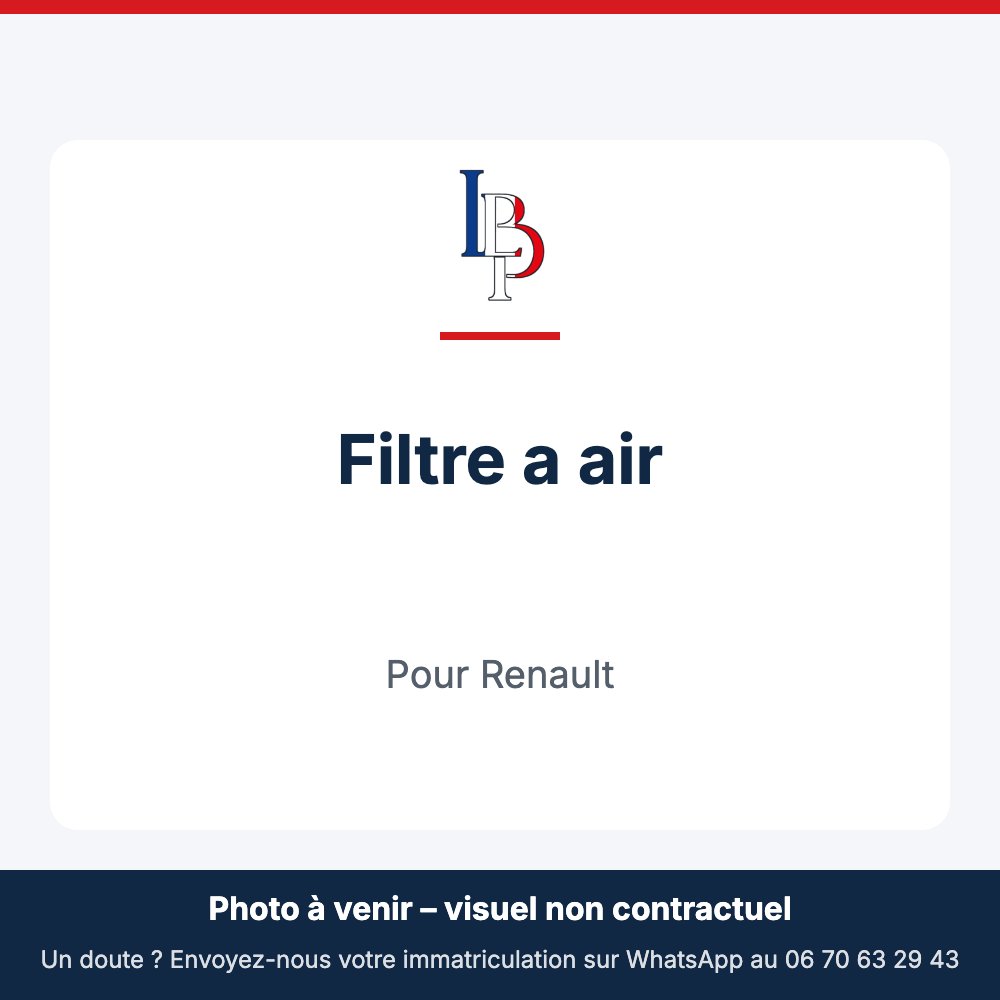 Filtre a air pour Renault
