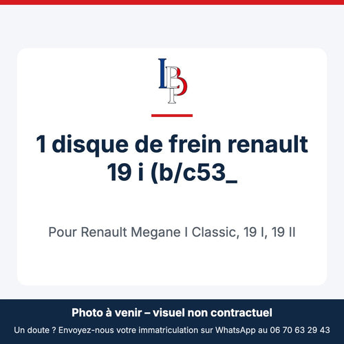 1 disque de frein renault 19 i (b/c53_ pour Renault Megane I Classic, 19 I, 19 II