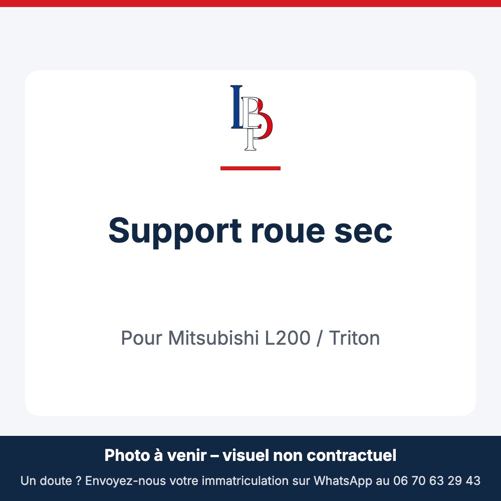 Support roue sec pour Mitsubishi L200 / Triton
