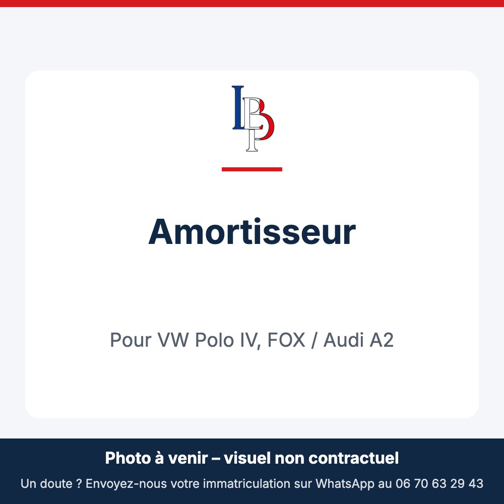 Amortisseur pour VW Polo IV, FOX / Audi A2