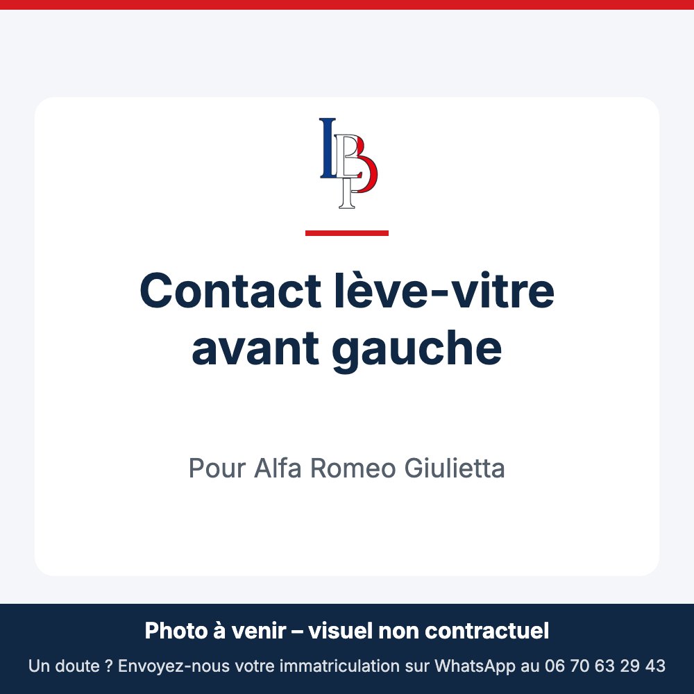 Contact lève-vitre avant gauche pour Alfa Romeo Giulietta