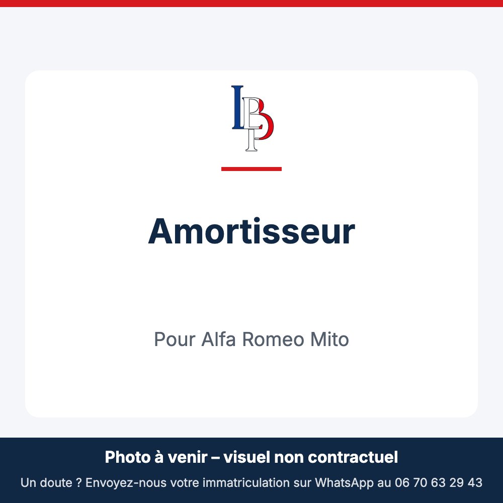 Amortisseur pour Alfa Romeo Mito
