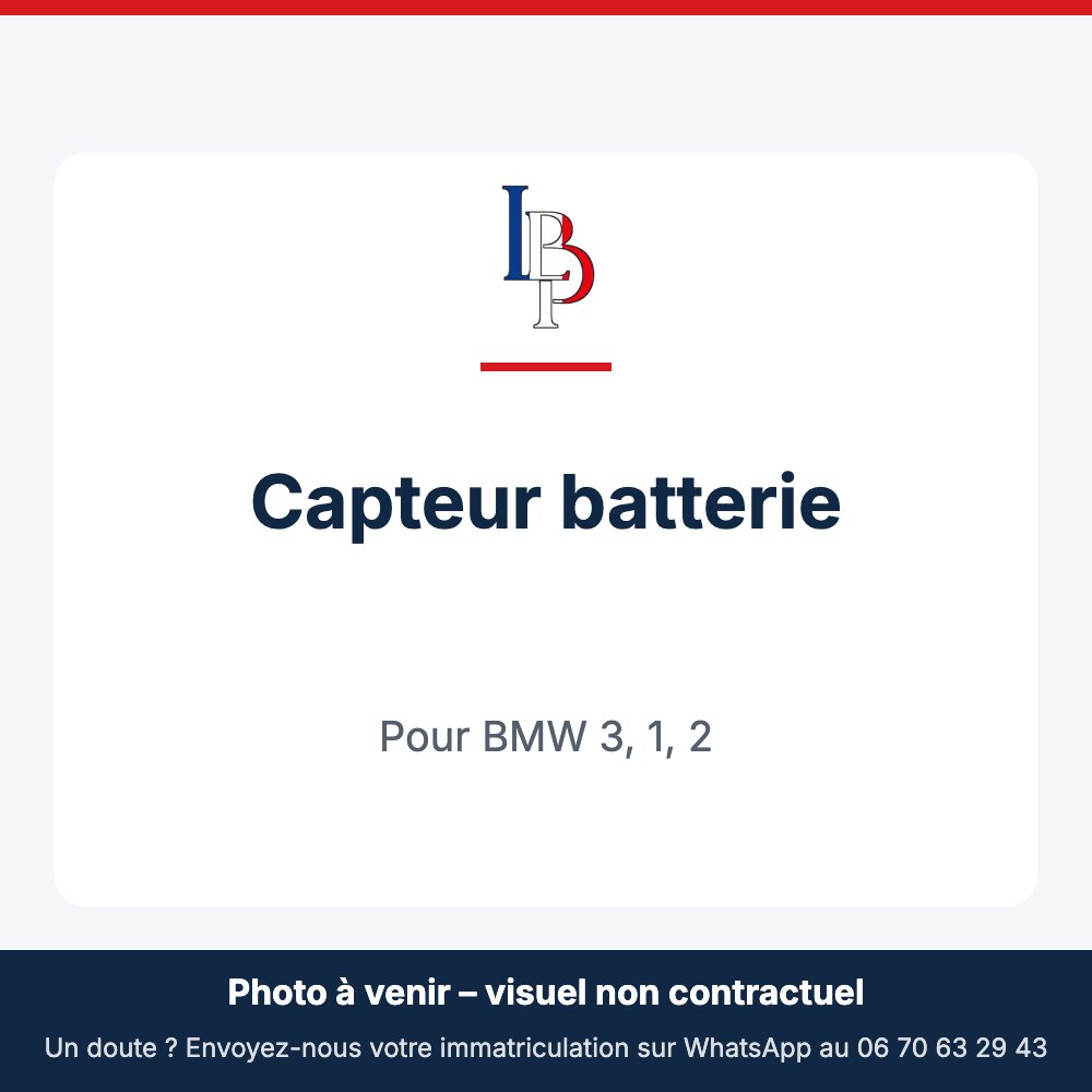 Capteur batterie pour BMW 3, 1, 2