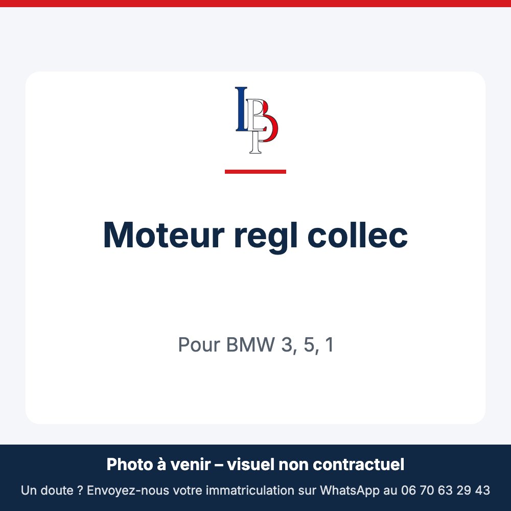 Moteur regl collec pour BMW 3, 5, 1