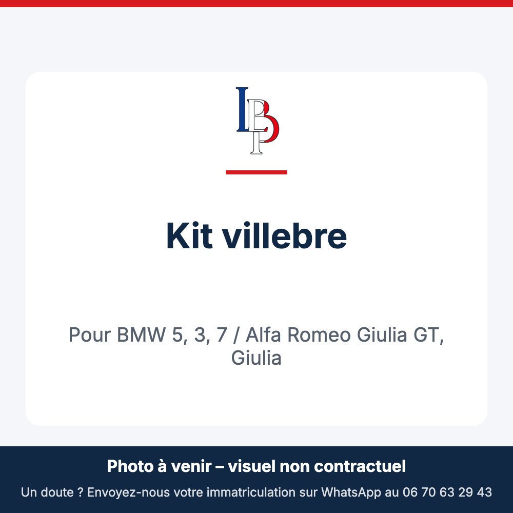 Kit villebre pour BMW 5, 3, 7 / Alfa Romeo Giulia GT, Giulia