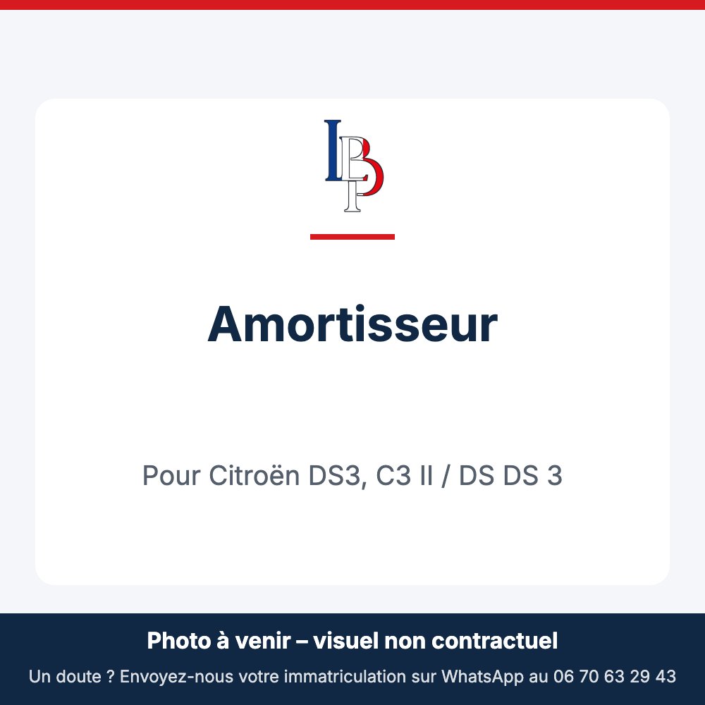 Amortisseur pour Citroën DS3, C3 II / DS DS 3