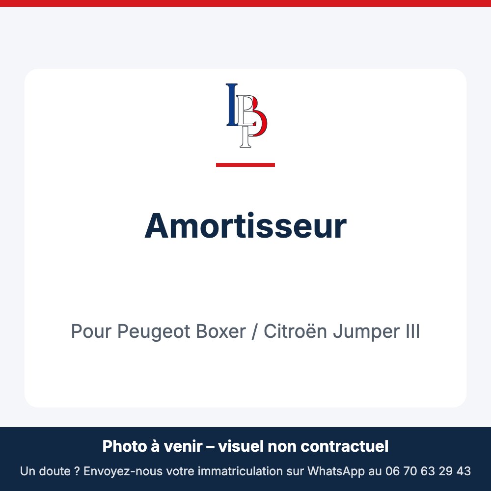 Amortisseur pour Peugeot Boxer / Citroën Jumper III