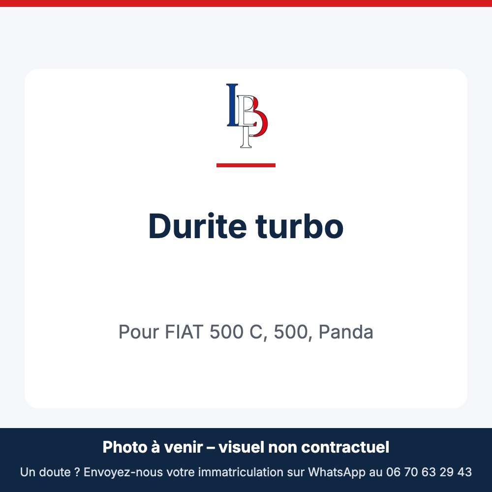 Durite turbo pour FIAT 500 C, 500, Panda