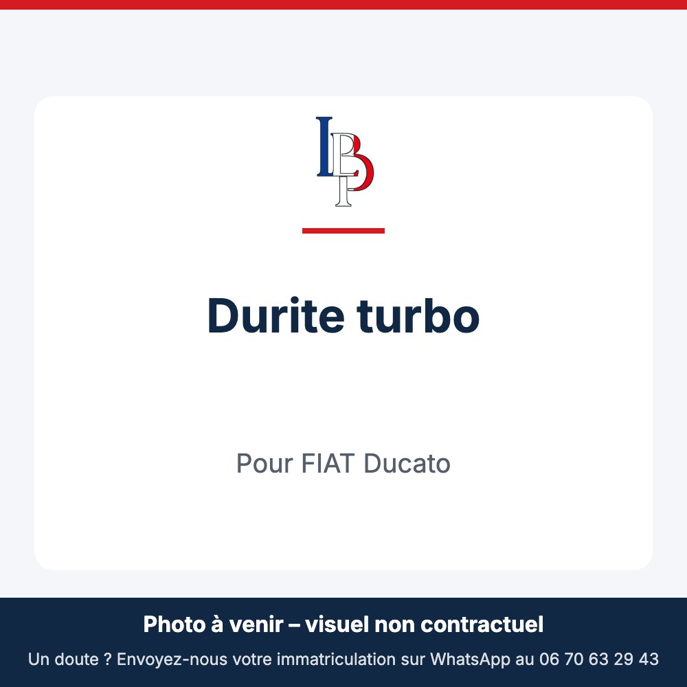 Durite turbo pour FIAT Ducato