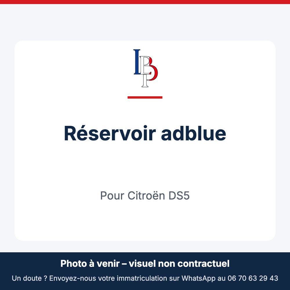Réservoir adblue pour Citroën DS5